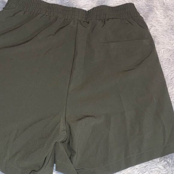 High Waist Skorts with Pockets, Olive Medium - Picture 4 of 4